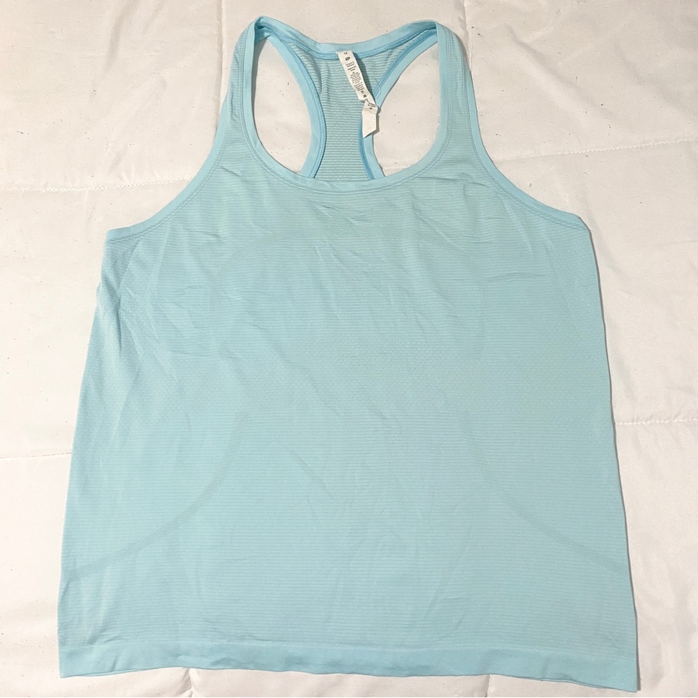 Lululemon swiftly tech tank top light blue women’s size 14